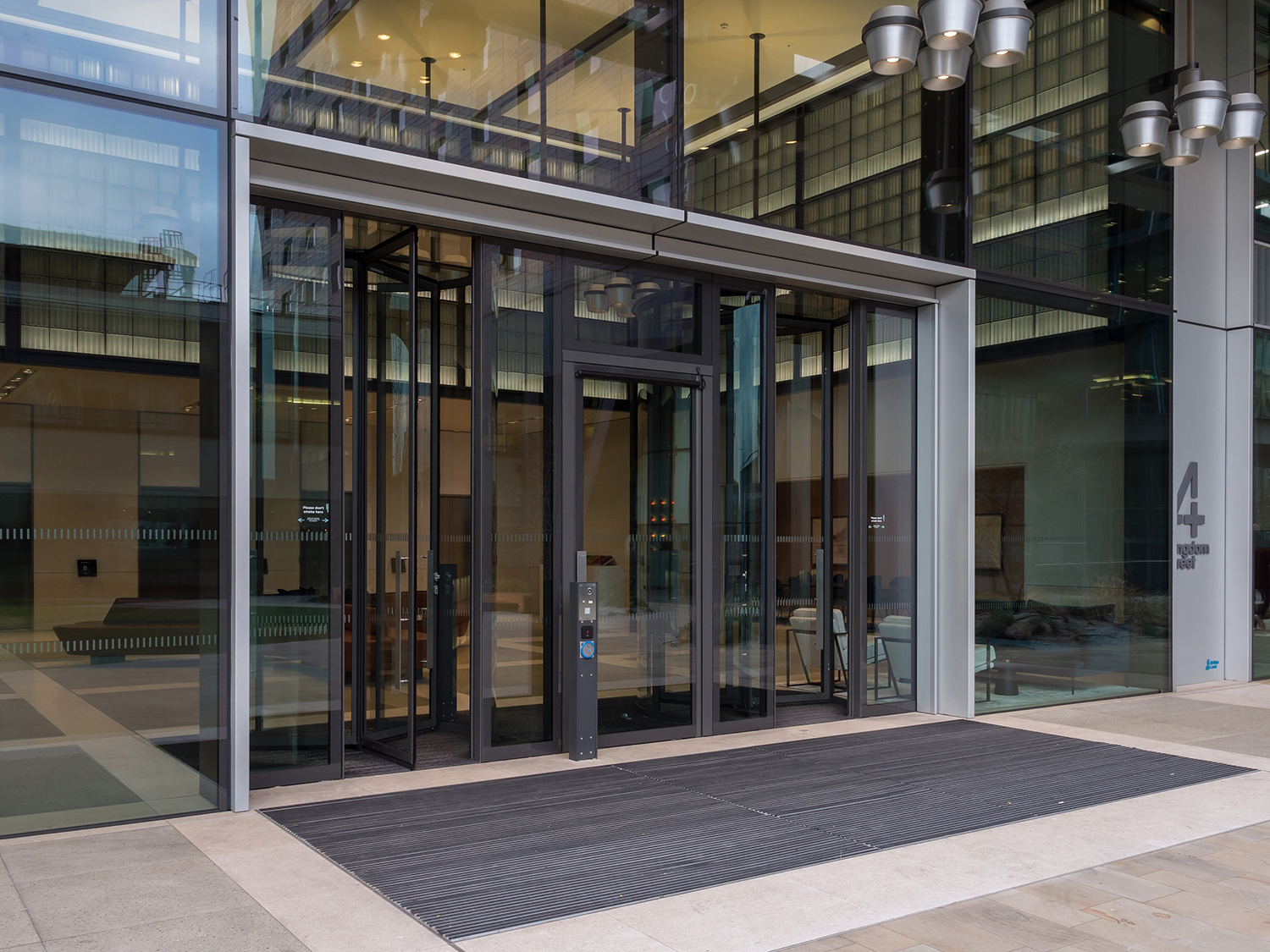 Bespoke revolving doors adds edge to office space